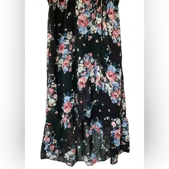 NWT Lily Rose  junior’s Floral Ruffle V neck Faux-Wrap  Hi-Lo Midi Dress Sz XXL - Picture 4 of 11